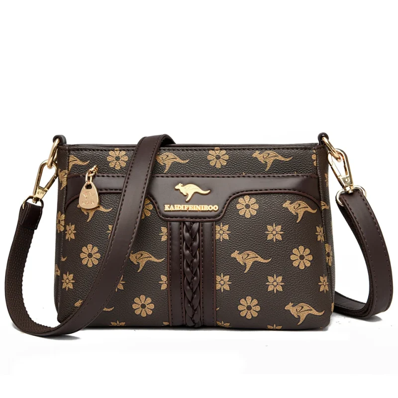 Premium Quality Leather Floral Shoulder Tote Bag - Image 11
