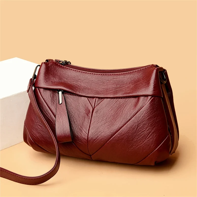 Vintage Eco Shoulder Bag, Soft PU - Image 3