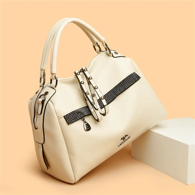 Luxury Eco Leather Crossbody Tote Bag - Image 10