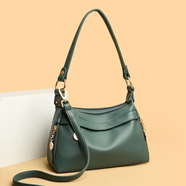 Premium Quality latest Chic Eco Solid Color PU Shoulder Bag - Image 9