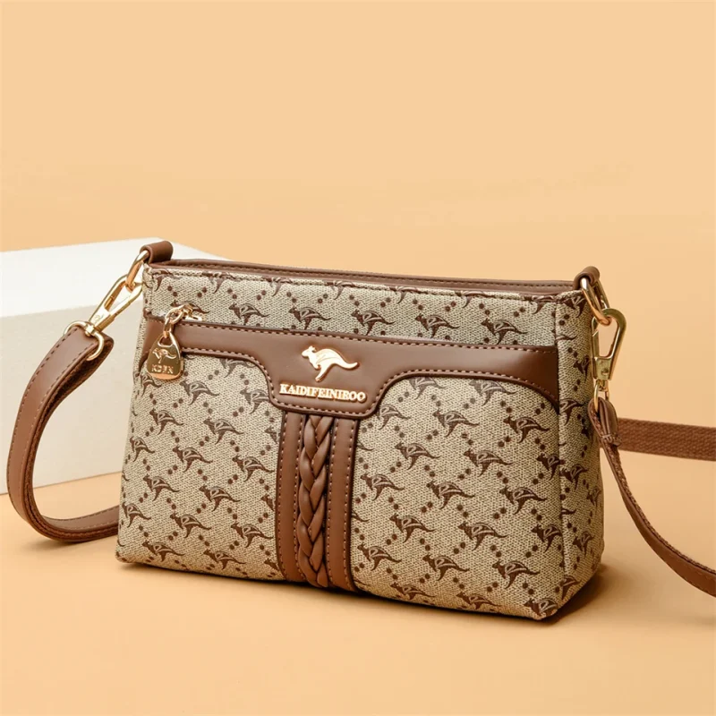 Premium Quality Leather Floral Shoulder Tote Bag - Image 9