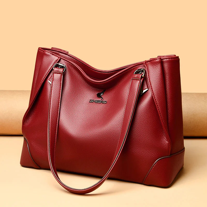Vintage Leather Stylish Tote Bag - Image 2