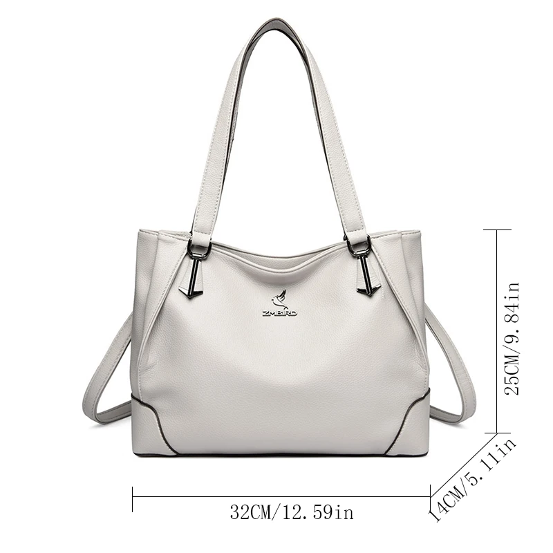 Vintage Leather Stylish Tote Bag - Image 3