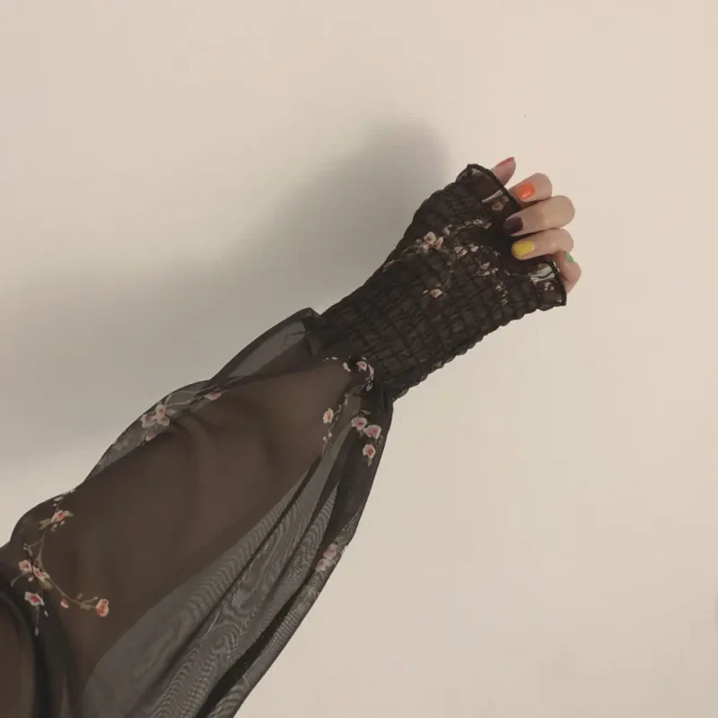 Floral Chiffon Dress, Eco Chic, Sustain Style - Image 6