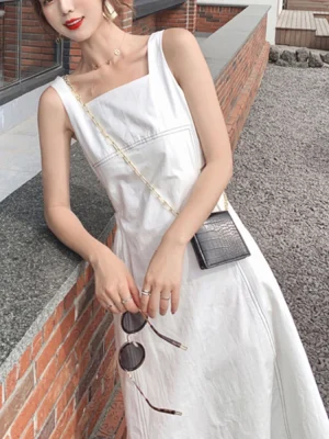 French style Eco-Chic Sleeveless Dress