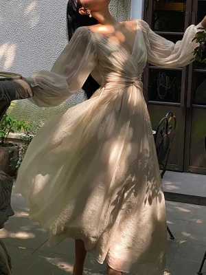 Vintage Eco V-neck Maxi Dress