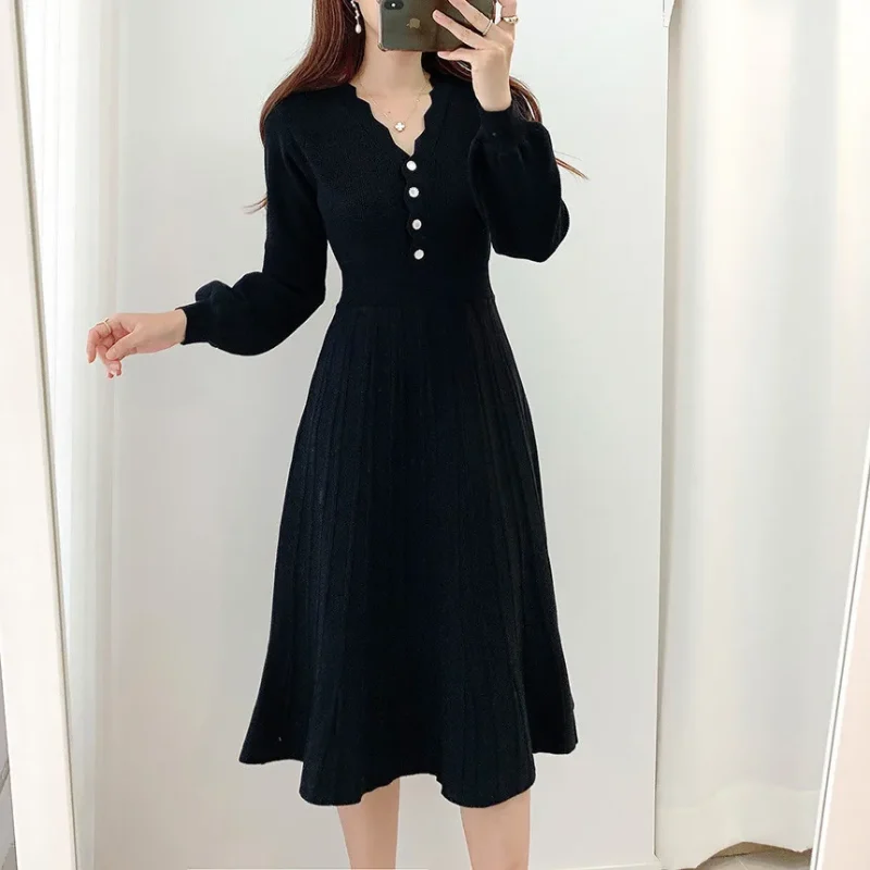 Korean Pleated Sweater Dress: Vintage & Eco Chic - Image 4