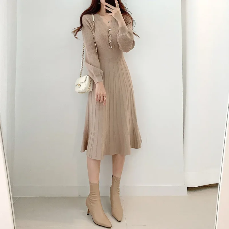 Korean Pleated Sweater Dress: Vintage & Eco Chic - Image 5