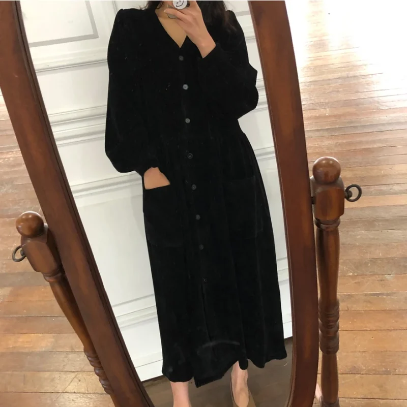 Eco Vintage Long Sleeve Dress - Image 3