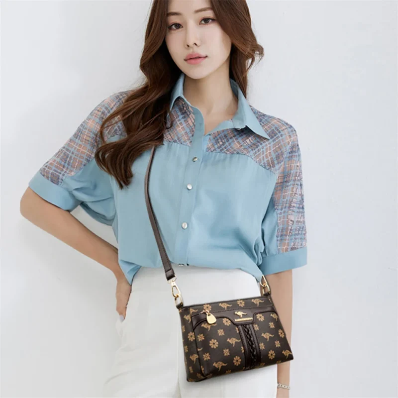 Premium Quality Leather Floral Shoulder Tote Bag - Image 3
