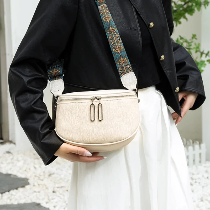 Eco Chic Leather Tote Bag - Genuine Cowhide - Image 3