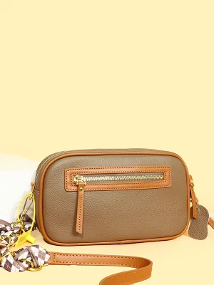 100% cowhide Crossbody Phone Shoulder Bag