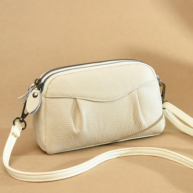 100% cowhide Luxury Genuine Leather Handbag - Image 2