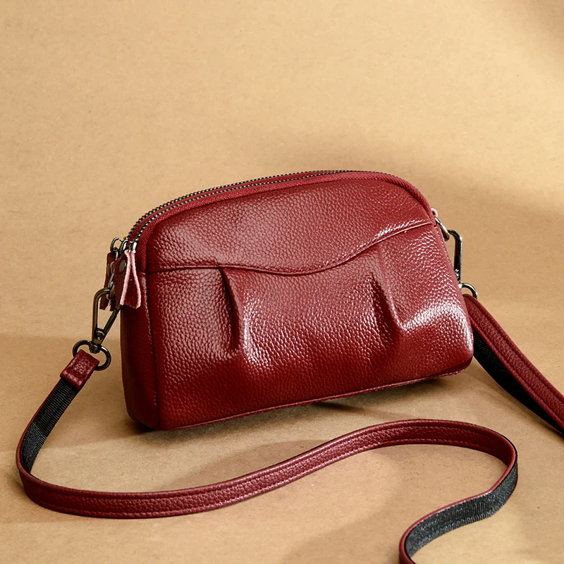 100% cowhide Luxury Genuine Leather Handbag - Image 4