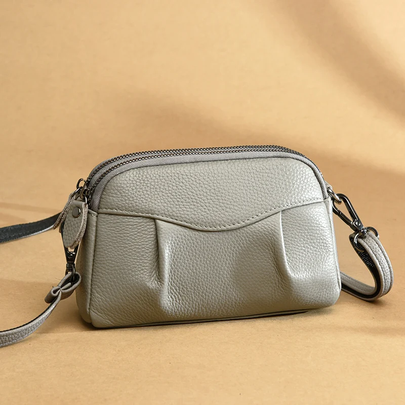 100% cowhide Luxury Genuine Leather Handbag - Image 5