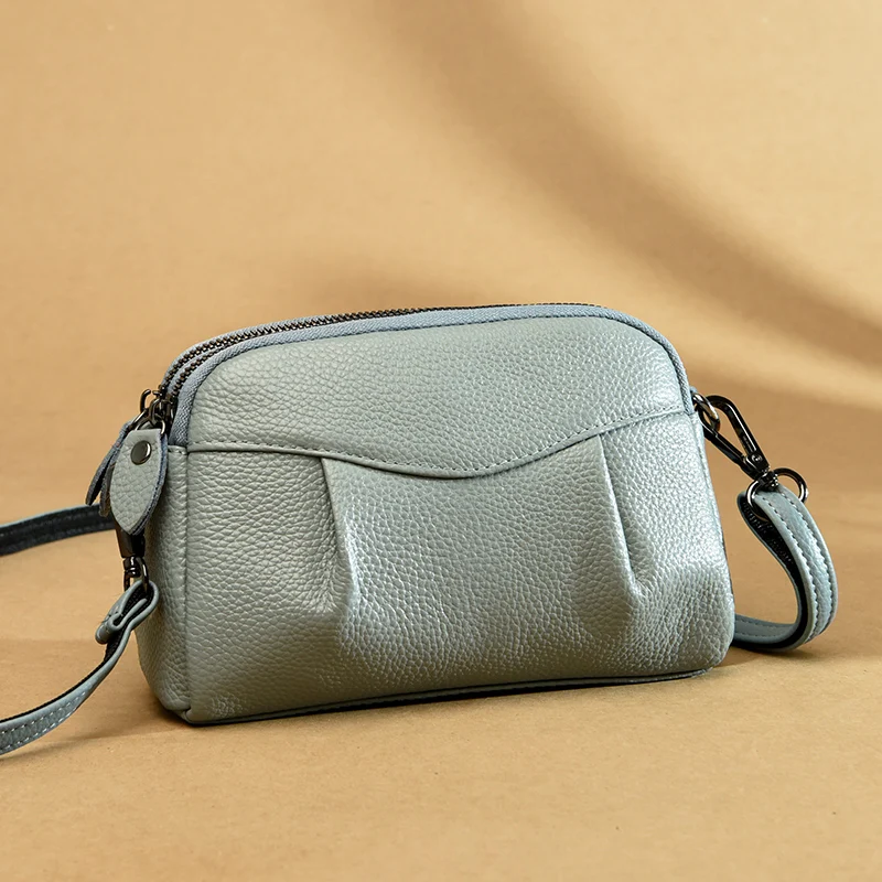 100% cowhide Luxury Genuine Leather Handbag - Image 6
