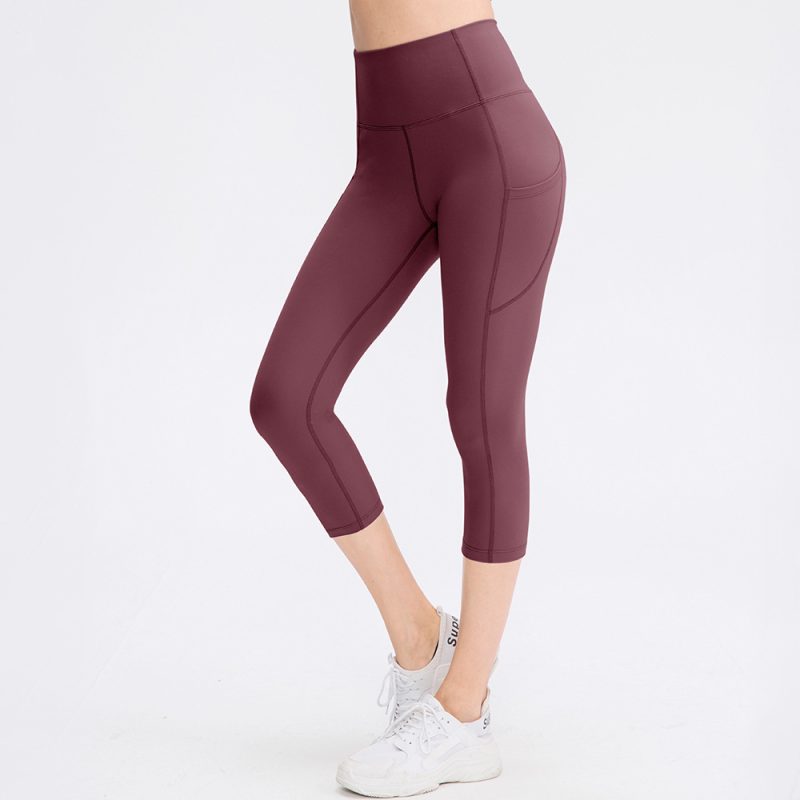 Stretch Skinny Workout Pants: Hip Raise, with Pockets - Image 2