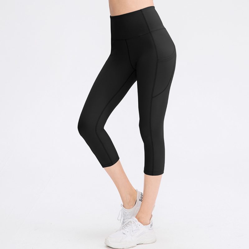 Stretch Skinny Workout Pants: Hip Raise, with Pockets - Image 3