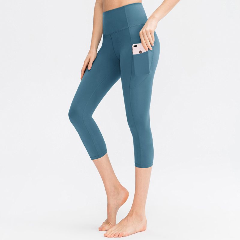Stretch Skinny Workout Pants: Hip Raise, with Pockets - Image 4