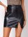 Chic and Versatile: Irregular Asymmetric Faux Leather Skirt, Adding Edge to Your Hip Bag Look