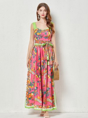 Contemporary Printed Cami Maxi: Stay on Trend with Fashionable Flair!