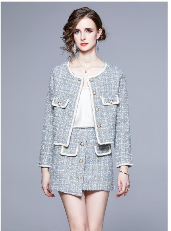 New Autumn and Winter Tweed Suit: Elegant Temperament Two-Piece Set - Image 4