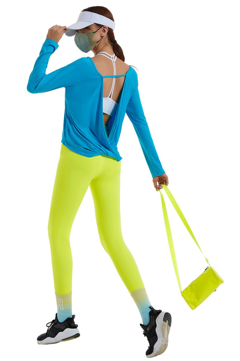 Three-Piece Set: Women's Fitness Suit with Nude Push-up Sports Underwear Running Sports Yoga Clothes - Image 4
