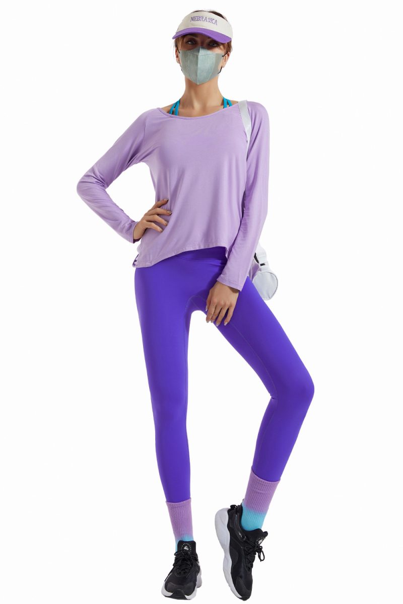 Three-Piece Set: Women's Fitness Suit with Nude Push-up Sports Underwear Running Sports Yoga Clothes - Image 7
