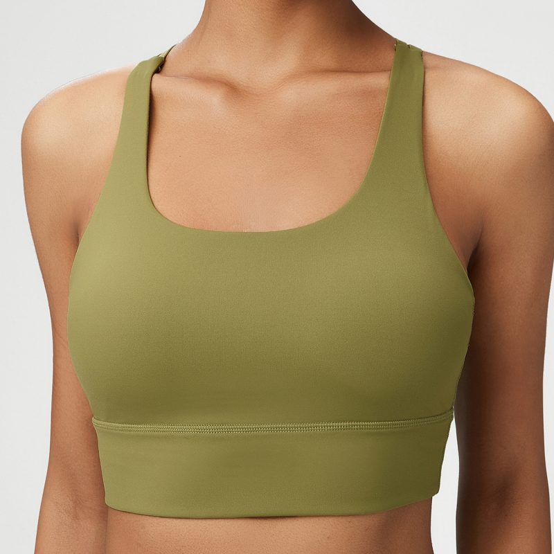 Seamless Liquid Glue Shoulder Strap Sports Underwear: Women's Yoga Vest Sports Bra