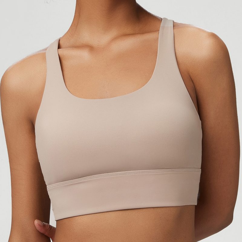 Seamless Liquid Glue Shoulder Strap Sports Underwear: Women's Yoga Vest Sports Bra - Image 3