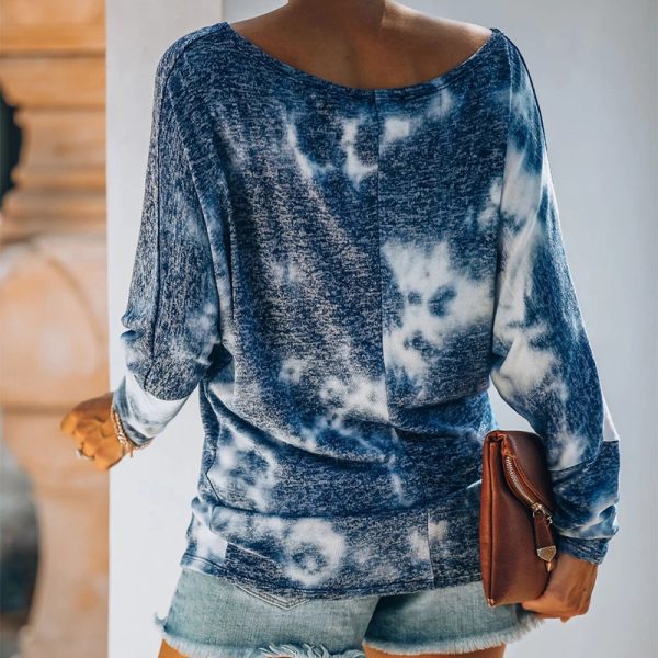 Printed Round Neck Long-Sleeved Casual Set for Women - Image 5