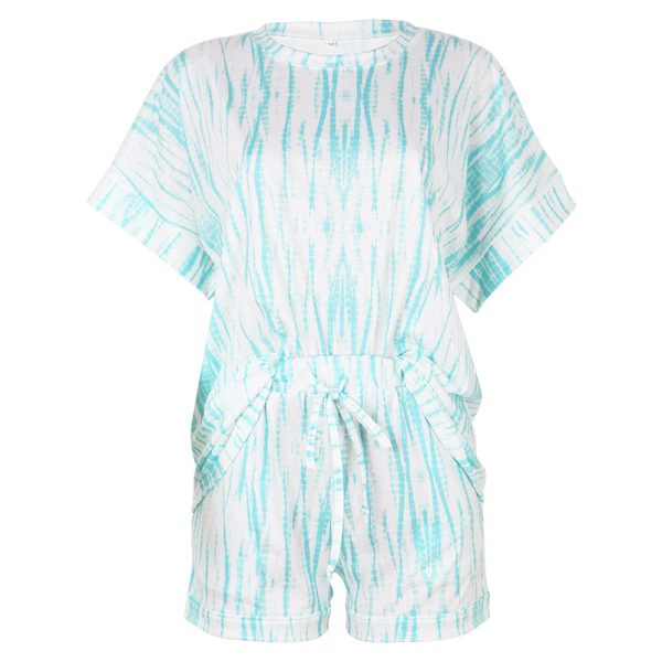 Popular Women's Tie-Dyed Printed Short-Sleeved Loose-Fitting Casual Home Clothing Set - Image 4