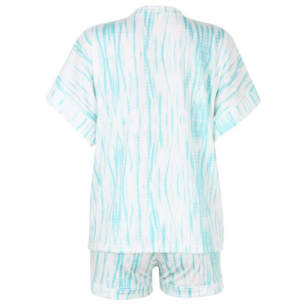 Popular Women's Tie-Dyed Printed Short-Sleeved Loose-Fitting Casual Home Clothing Set - Image 5