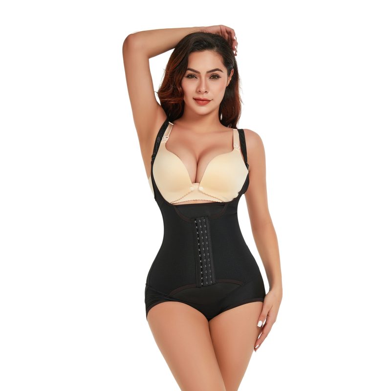 Bodycon Slimming Jumpsuit: Shoulder Strap, Corset Buckle - Image 2
