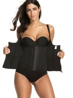 Sweat-Wicking Sports Corset: Zipper Vest