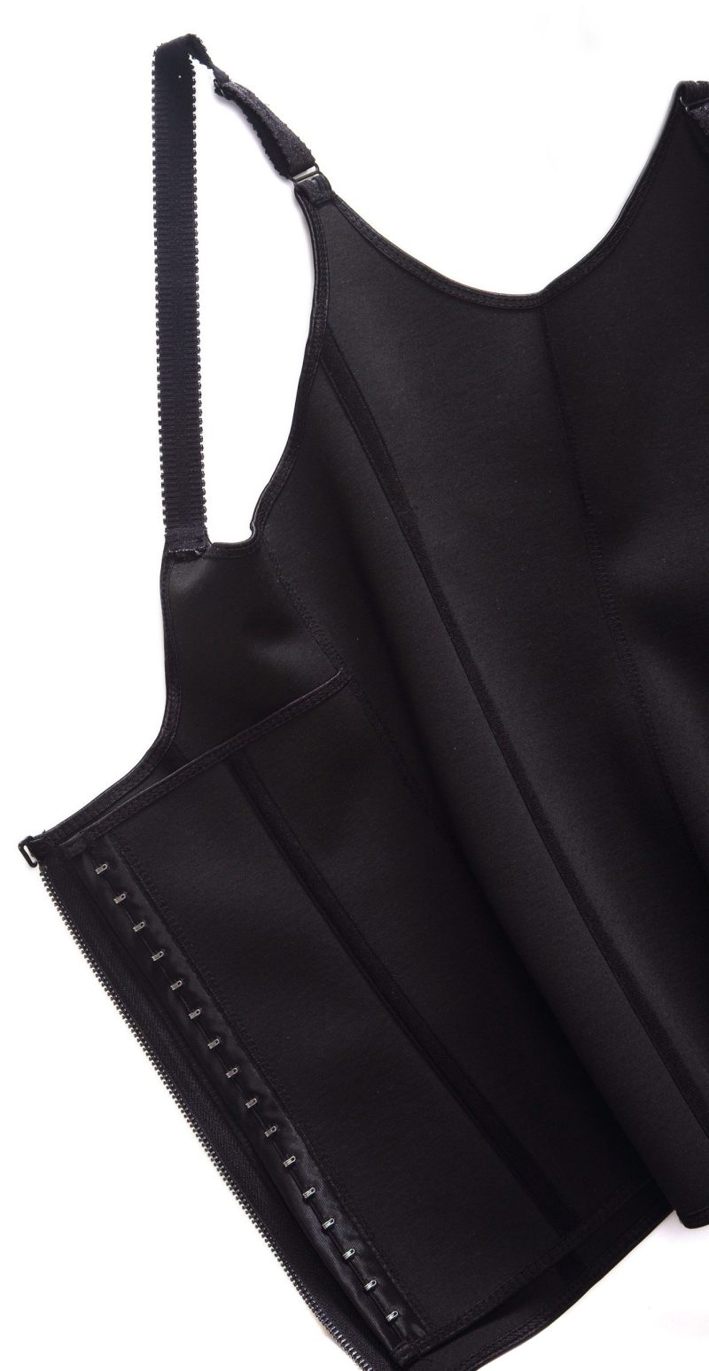 Glossy Latex Zipper Vest: Adjustable Spaghetti Strap - Image 11