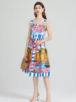 Stylish High Waist A-Line Dress: Be the Epitome of Summer Sophistication with Palace-inspired Charm!