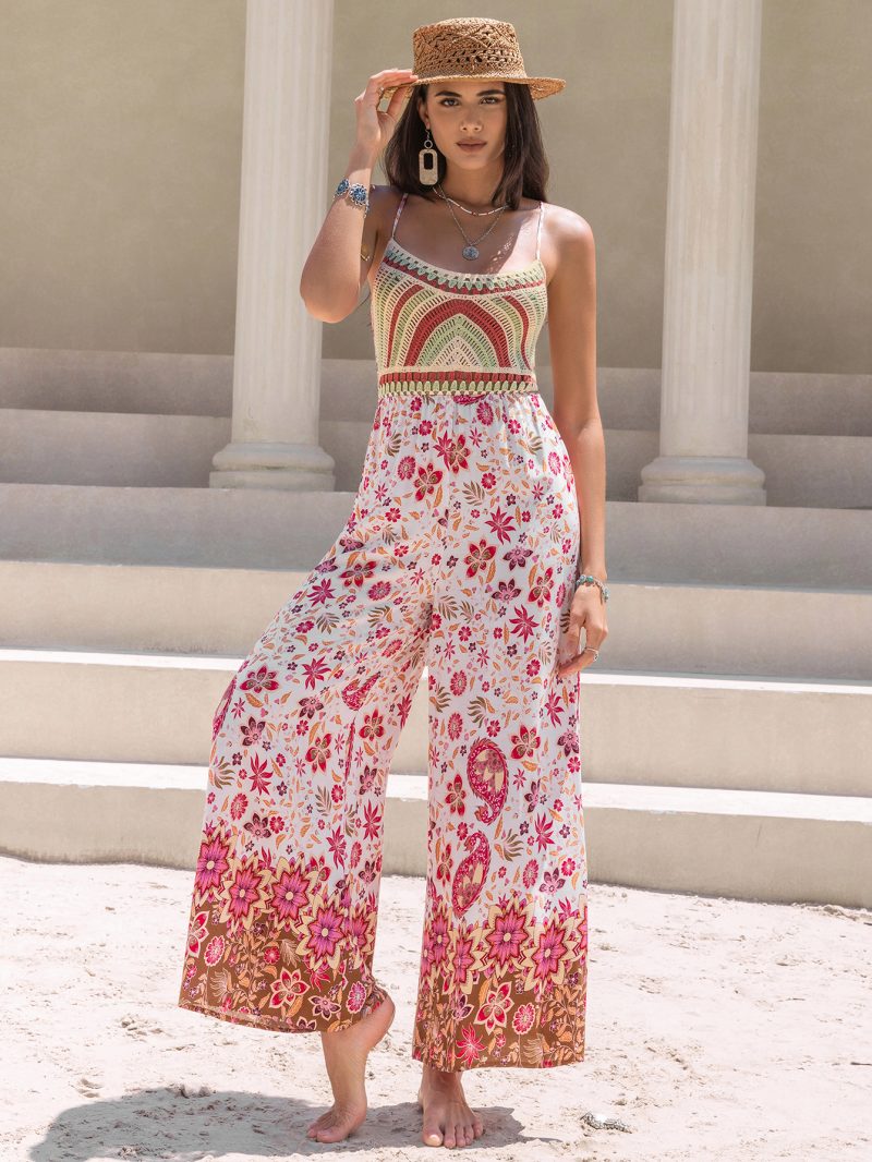 Backless Women's Jumpsuit with Suspenders