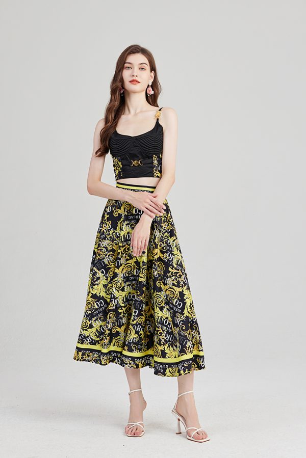 Contemporary Strapless Top and Skirt Coord - Stay on Trend with Fashionable Flair! - Image 2