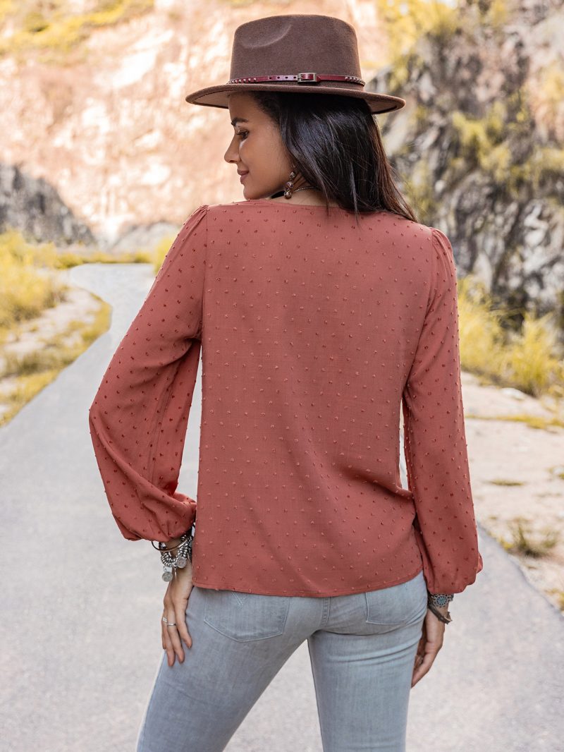 Women's Autumn/Winter Lace Long-Sleeved Shirt - Image 6