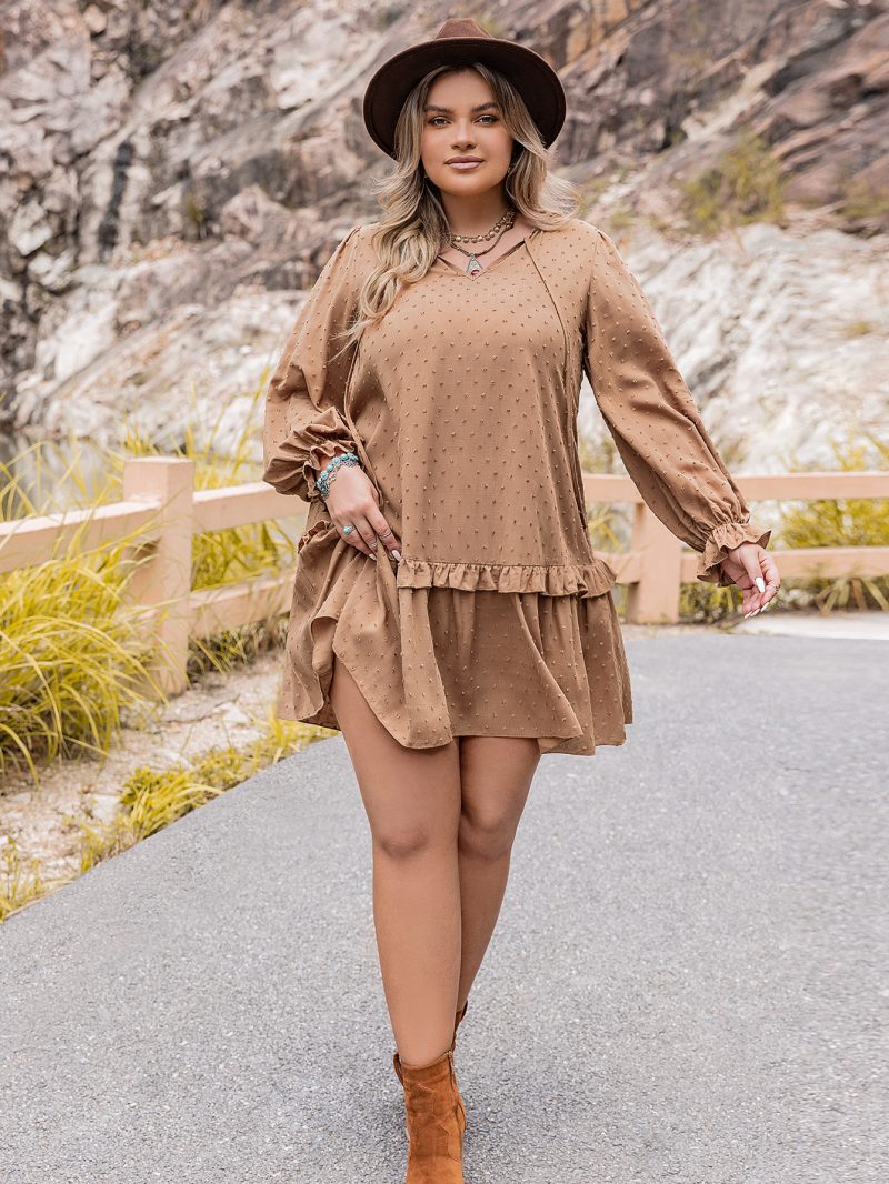 Autumn/Winter Women's Long Sleeve Hang Rope Decorative Dress" - Image 2