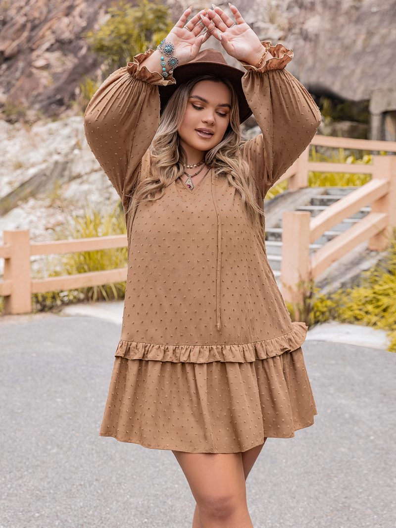 Autumn/Winter Women's Long Sleeve Hang Rope Decorative Dress" - Image 5