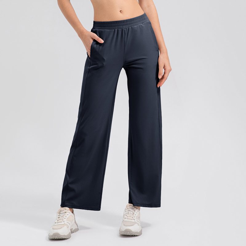 Breathing Series: Women's High Waist Draping Wide Leg Yoga Pants - Image 3