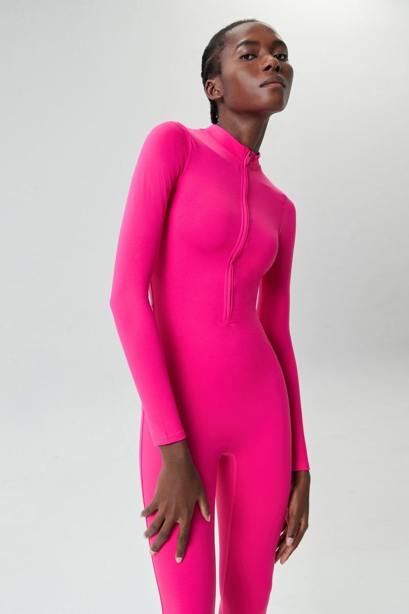 StretchEase Yoga Onesie: Women's Zipper Suit
