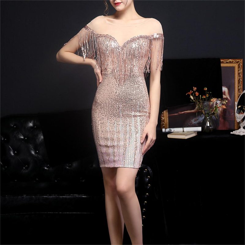 Tassel Evening Cocktail Dress: Women's Party Fairy