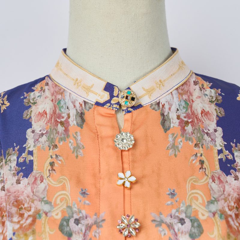 Spring and Autumn Floral Daily Maxi Dress: Long Sleeve - Image 4