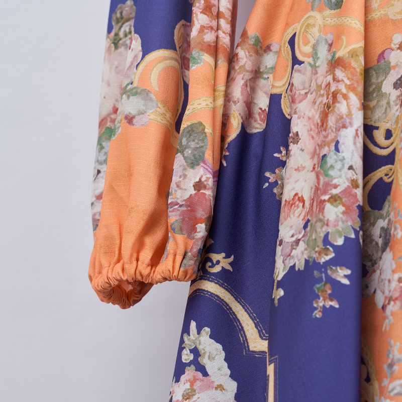 Spring and Autumn Floral Daily Maxi Dress: Long Sleeve - Image 7