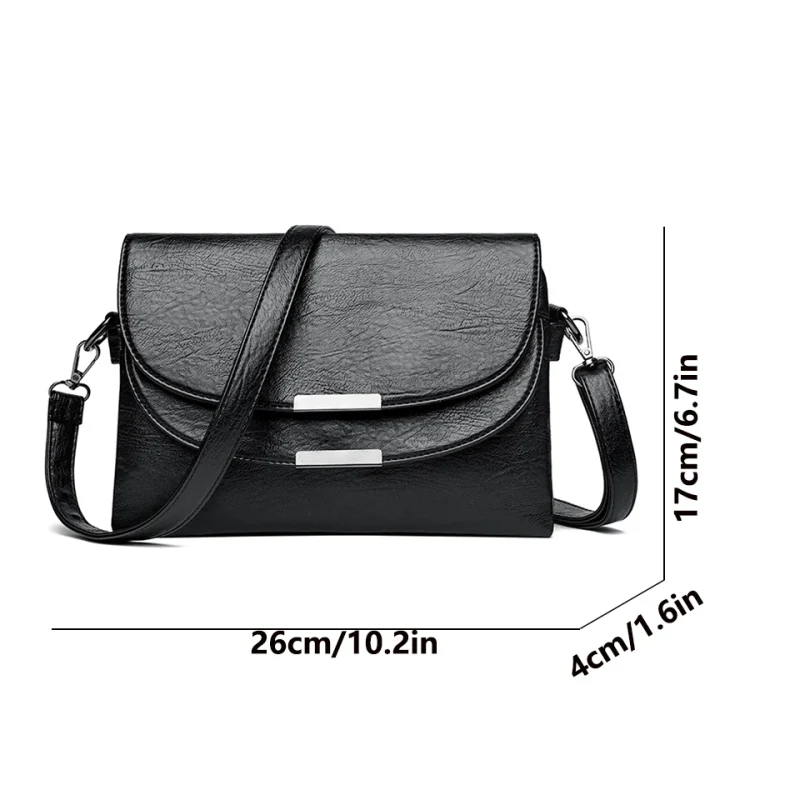 High Quality Luxury Designer  Leather Solid Crossbody Sac - Image 2
