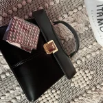 High-Quality Genuine Leather Crossbody Bag With Scarf Decor photo review