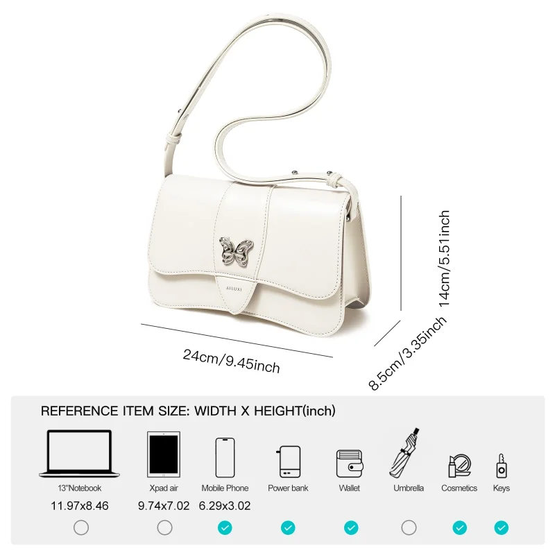 Eco Butterfly Hardware Decoration Shoulder Bag - Image 4